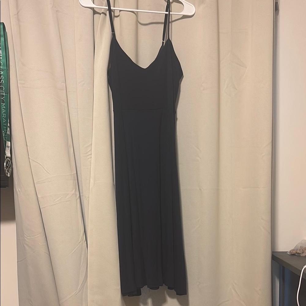 Lulu's Navy Blue Spaghetti Strap Sundress